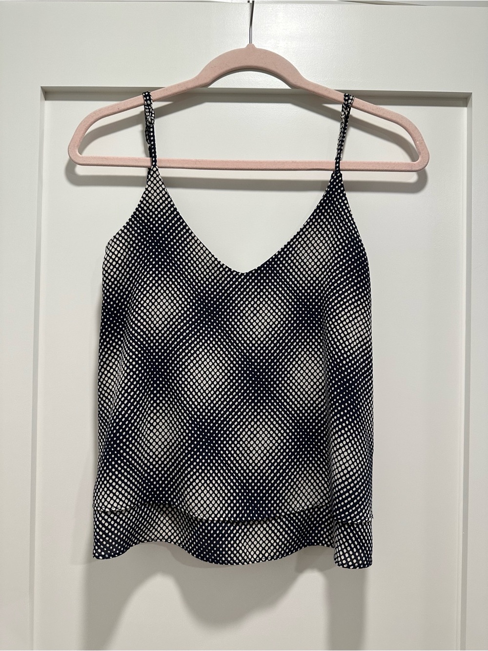 Veronica M Black and White Polka Dot V-Neck Cami